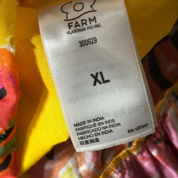 FARM RIO FRUIT DREAM RUFFLE MINI DRESS COLORFUL size XL - Picture 6 of 8